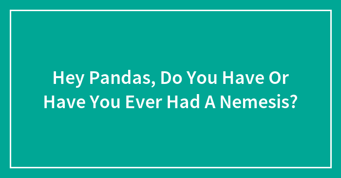 Hey Pandas, Do You Have Or Have You Ever Had A Nemesis? (Closed)
