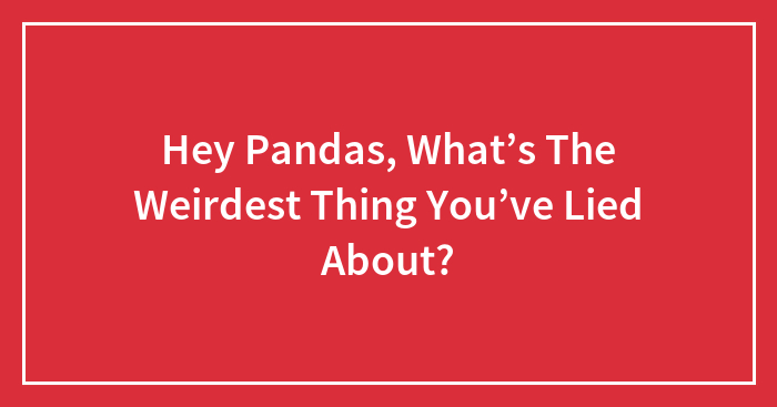 Hey Pandas, What’s The Weirdest Thing You’ve Lied About? (Closed)