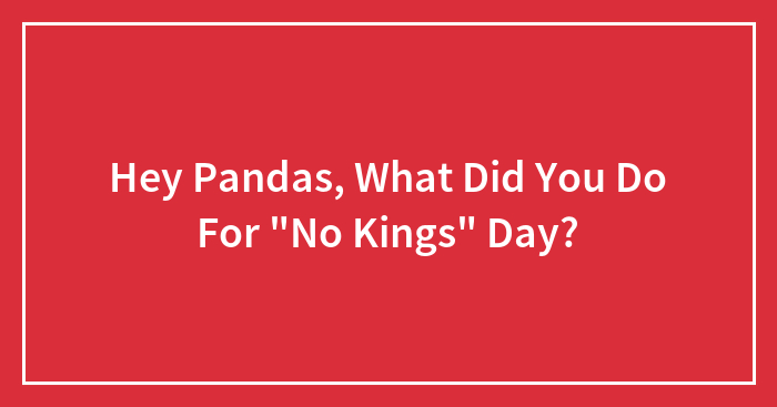 Hey Pandas, What Did You Do For “No Kings” Day? (Closed)