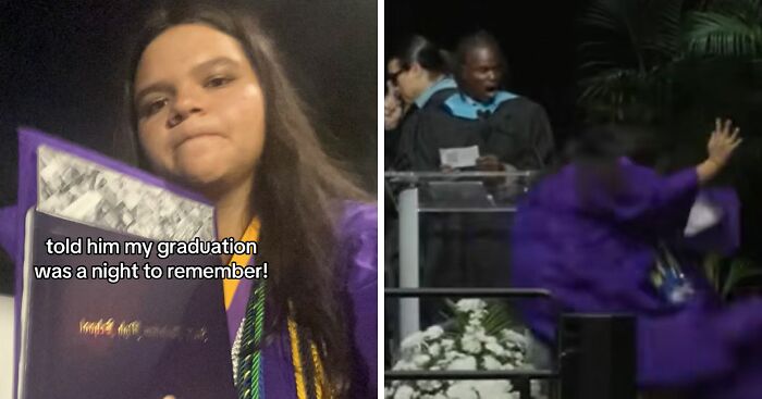 “Life Hits You Hard”: Florida High School Grad Crashes Into Classmate In Viral Stage Mishap