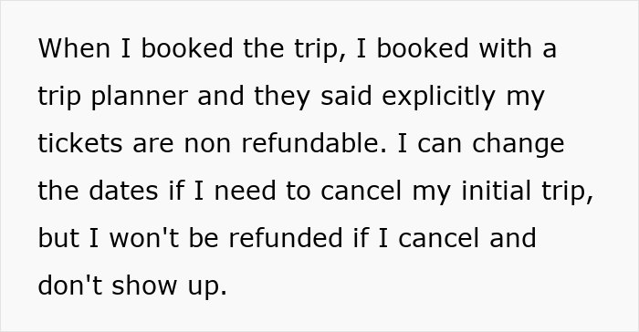 Man accused of supporting transphobia at Harry Potter Wizarding World discusses non-refundable trip planning details.