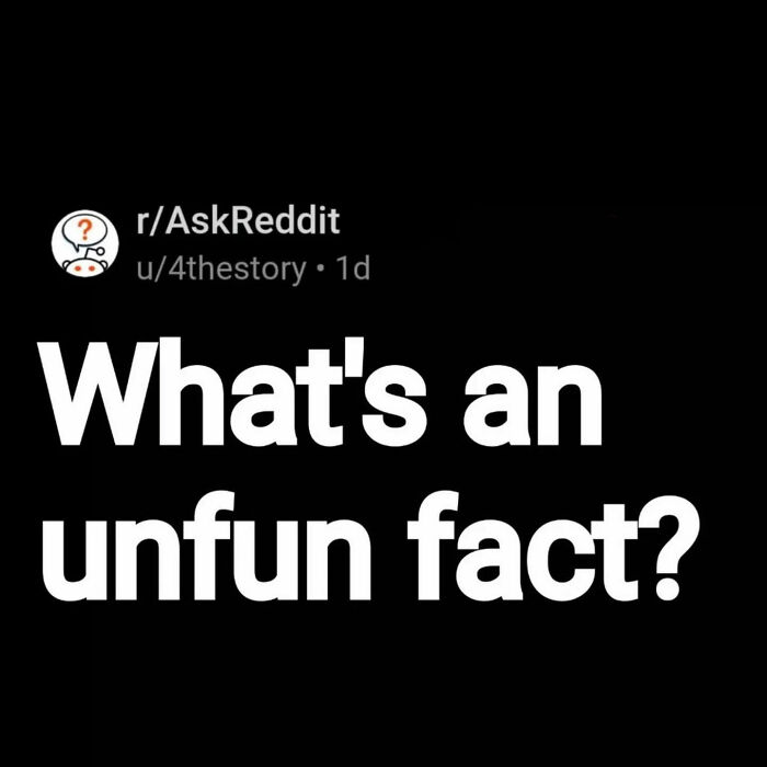 Reddit AskReddit post on eerie questions asking users to share an unfun fact with spooky or unsettling answers.
