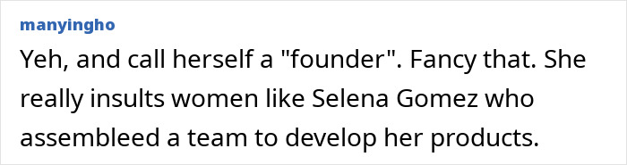 Screenshot of online comment criticizing Meghan Markle’s brand for using products from Williams Sonoma. Screenshot of online comment criticizing Meghan Markle’s brand for using products from Williams Sonoma.