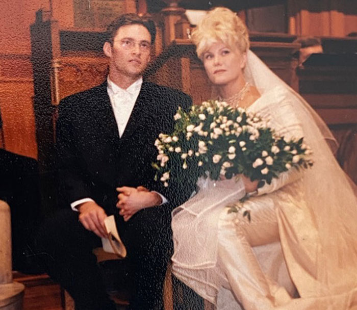 Hugh Jackman and Sutton Foster dressed in wedding attire, highlighting their 17-year history together. Hugh Jackman and Sutton Foster dressed in wedding attire, highlighting their 17-year history together.