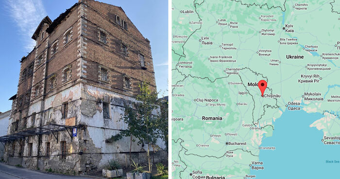 Old abandoned building in a gloomy European destination near Chisinau, Moldova, highlighting travel regrets to such sites.