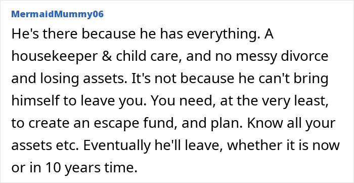 Alt text: Online comment about love and affairs during a long-term relationship, reflecting on trust and complicated emotions.