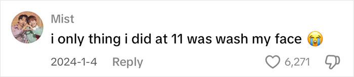 Social media comment from a user named Mist about childhood habits, illustrating concerns about pre-teen girls&rsquo; health trends.