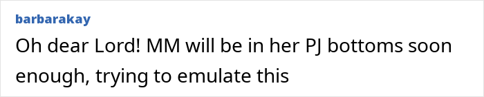 Comment on social media by user barbarakay joking about Apple Martin roasting mom Gwyneth Paltrow over topless cooking post backlash online. Comment on social media by user barbarakay joking about Apple Martin roasting mom Gwyneth Paltrow over topless cooking post backlash online.