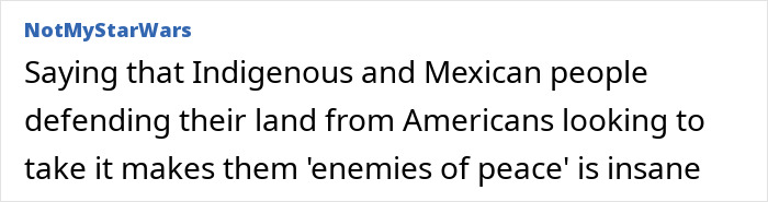 Text post from NotMyStarWars criticizing the offensive tone of a shirt worn on the Cowboy Carter Tour.