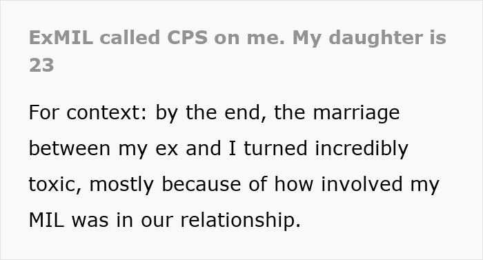 Woman calls CPS on daughter&rsquo;s ex-husband accusing him of forcing child to get a tattoo amid toxic family conflict.