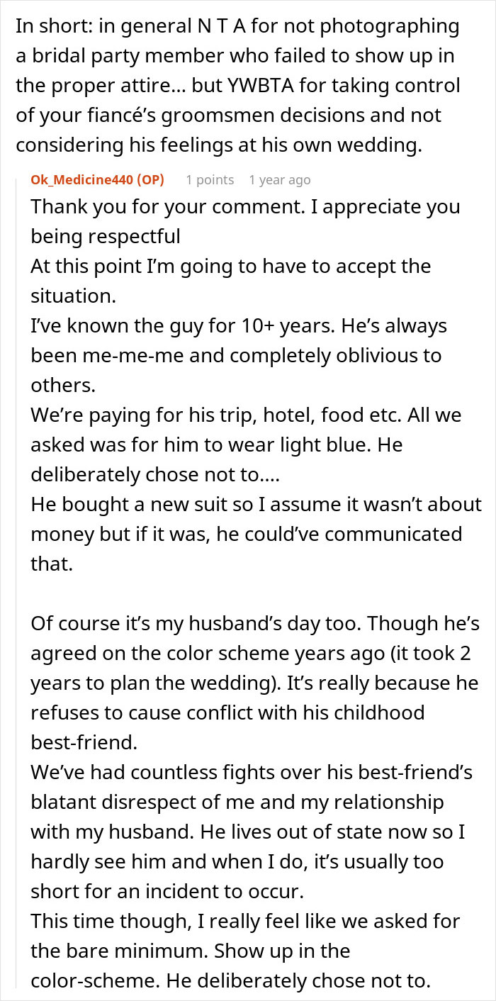 “My Husband Said Nothing”: Bride Issues Best Man An Ultimatum Over His Wedding Outfit “My Husband Said Nothing”: Bride Issues Best Man An Ultimatum Over His Wedding Outfit