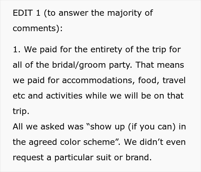 “My Husband Said Nothing”: Bride Issues Best Man An Ultimatum Over His Wedding Outfit “My Husband Said Nothing”: Bride Issues Best Man An Ultimatum Over His Wedding Outfit