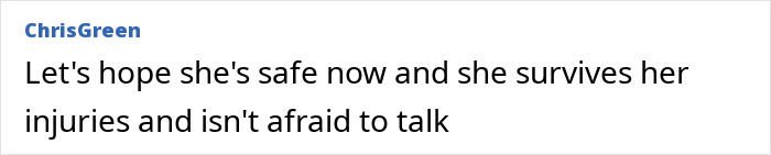 Screenshot of a comment expressing hope for the safety and recovery of a model found with broken bones in Dubai.