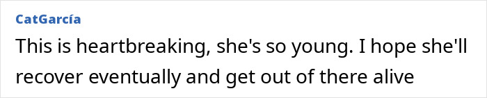 Comment expressing sympathy for a model found with broken bones in Dubai and mentioning recovery hopes.