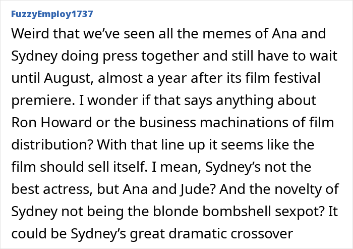 Sydney Sweeney with a dramatic new look, highlighting her transformation for the survival thriller Eden promotional event.