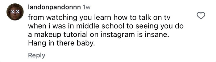 Comment praising beloved child star from Good Luck Charlie for a grown-up look and Instagram makeup tutorial at 16.