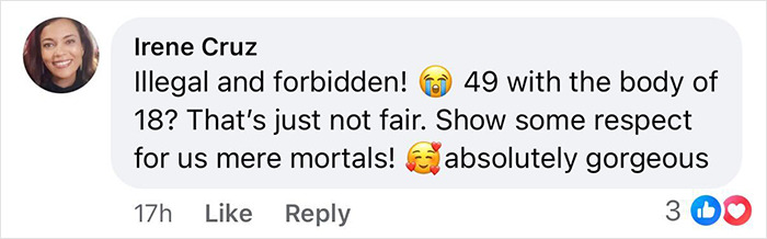 Comment on Sofia Vergara&rsquo;s bikini snap calling her "absolutely gorgeous" with a playful tone.