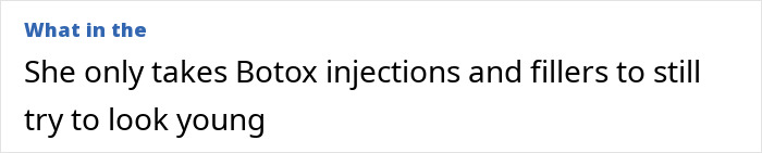 Text on a white background reading she only takes Botox injections and fillers to still try to look young related to Helen Hunt defying beauty standards. Text on a white background reading she only takes Botox injections and fillers to still try to look young related to Helen Hunt defying beauty standards.