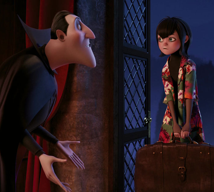 Animated characters from a kids movie in a dark room, highlighting Miley Cyrus controversy over cake shaped like male genitalia.