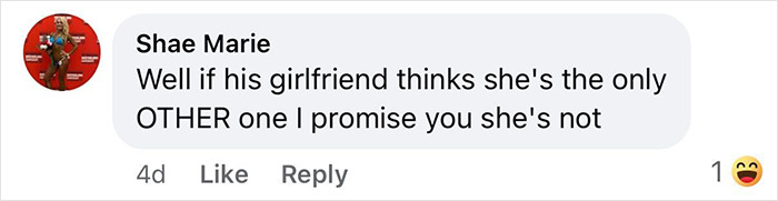 Comment from Shae Marie about a girlfriend, related to Hugh Jackman and Sutton Foster's 17-year history amid divorce news. Comment from Shae Marie about a girlfriend, related to Hugh Jackman and Sutton Foster's 17-year history amid divorce news.