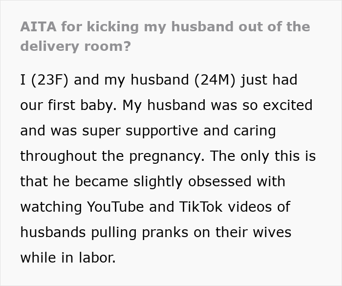 Guy Thinks It's Funny To Pull A Prank On Wife In Labor, Finds Out What's It Like To Lose A Family