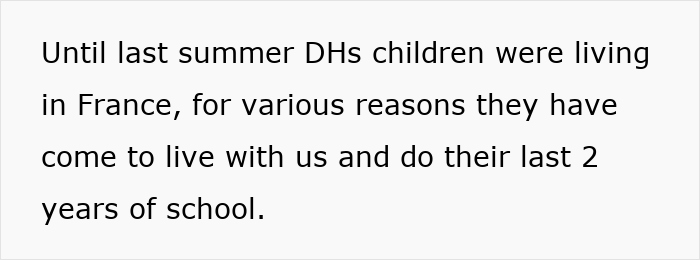 Text describing children living situation change related to husband funding teen children schooling in recent years.