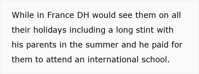 Man funding teen children&rsquo;s international education and holidays with parents during summer in France.