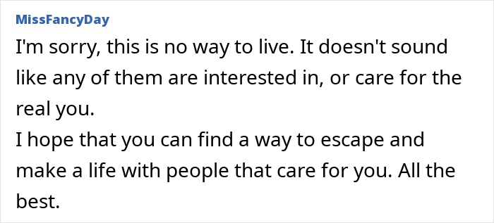 Comment text about feeling like an outsider in-laws despite adopting husband's culture and raising kids alone. Comment text about feeling like an outsider in-laws despite adopting husband's culture and raising kids alone.