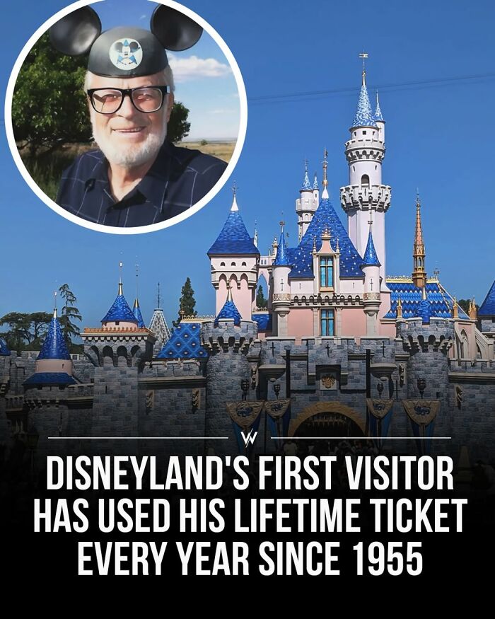 Man wearing Mickey Mouse ears hat in a photo above Disneyland castle representing interesting short stories.