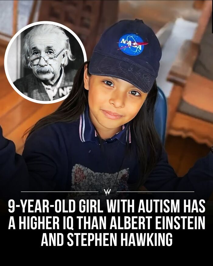 9-year-old girl featured with autism and high IQ, highlighting interesting short stories about extraordinary individuals.