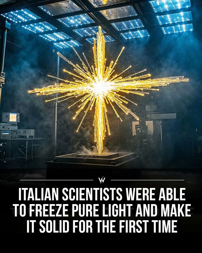 Glowing artistic light sculpture in a dark room illustrating interesting short stories and creative scientific achievements.