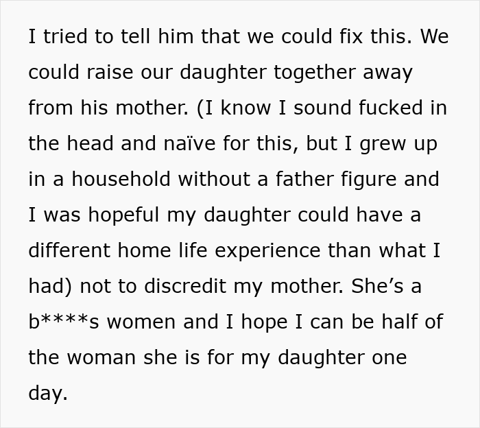 Text excerpt sharing a mother-in-law convinced pregnant daughter-in-law manipulated baby&rsquo;s gender, leading to husband filing for divorce.