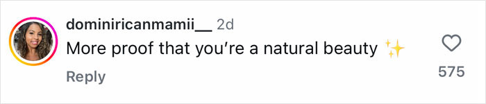 Screenshot of a social media comment praising natural beauty amid discussions on Kim Kardashian&rsquo;s plastic surgeries.