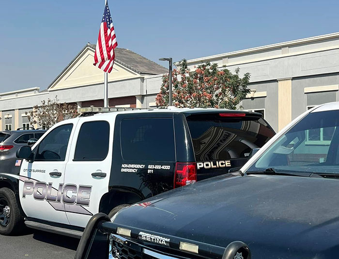 Police vehicles parked outside a school related to 5th grade girls' revenge plot involving a boy in school incident. Police vehicles parked outside a school related to 5th grade girls' revenge plot involving a boy in school incident.