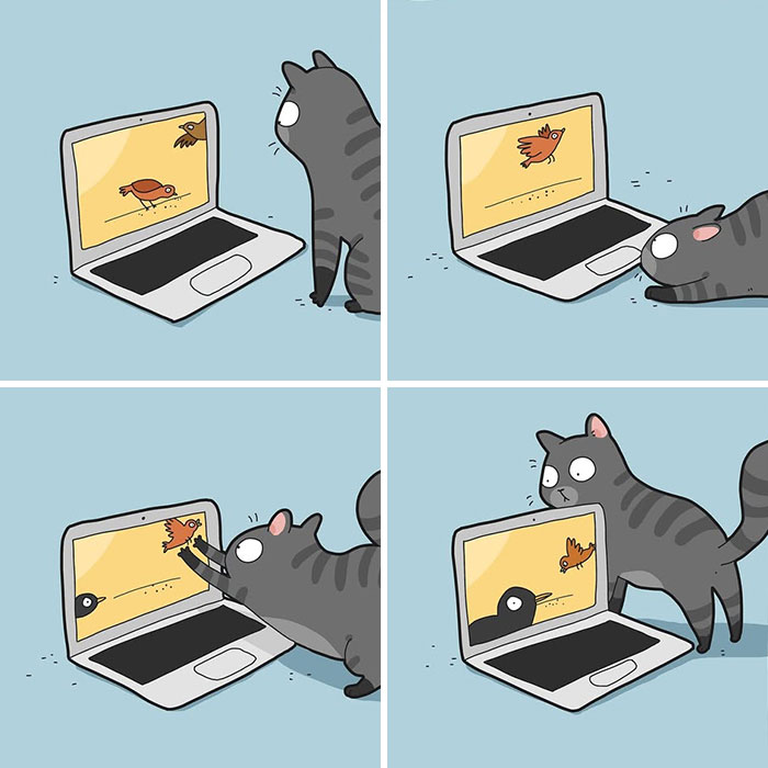 45 Funny And Relatable Comics About The Reality Of Having A Cat By Lingvistov (New Pics)