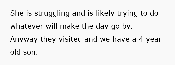 Text excerpt discussing a man unprepared to deal with SIL&rsquo;s kid during a visit and offering to pay for a hotel stay.