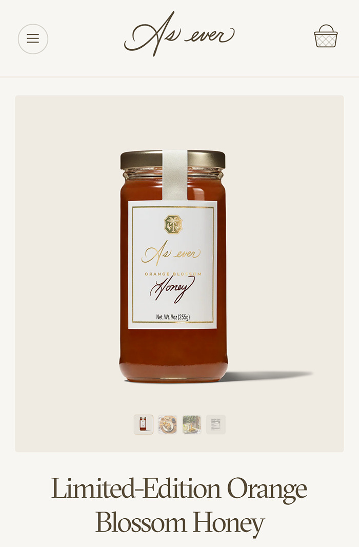 Jar of limited-edition orange blossom honey from Meghan Markle's brand, linked to Williams Sonoma products discovery. Jar of limited-edition orange blossom honey from Meghan Markle's brand, linked to Williams Sonoma products discovery.