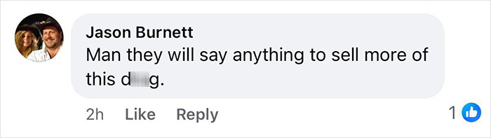 Facebook comment by Jason Burnett expressing skepticism about marketing claims related to Ozempic side effects on men's privates size.