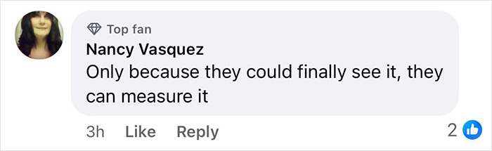 Facebook comment from user Nancy Vasquez discussing measurement related to Ozempic side effects on men's privates.