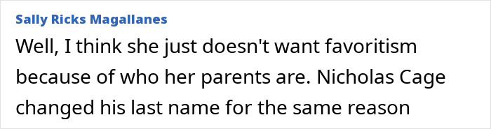 Screenshot of a comment discussing Michelle Obama breaking silence on daughter Malia dropping last name controversy. Screenshot of a comment discussing Michelle Obama breaking silence on daughter Malia dropping last name controversy.