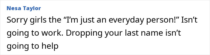 Comment discussing Michelle Obama breaking silence on daughter Malia dropping last name sparking mixed reactions. Comment discussing Michelle Obama breaking silence on daughter Malia dropping last name sparking mixed reactions.