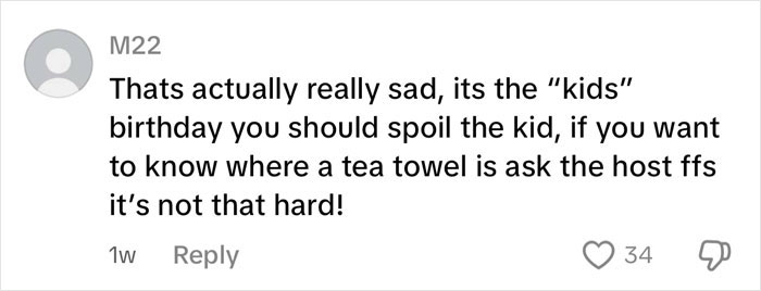 Comment criticizing a mom&rsquo;s insulting birthday gift, sparking fierce backlash in an online discussion.