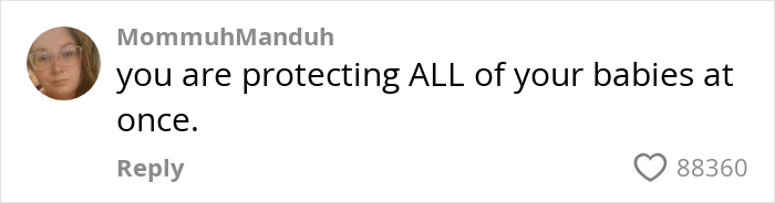 Comment on social media about protecting all babies, related to mom explaining choice to remove mentally ill daughter from home.