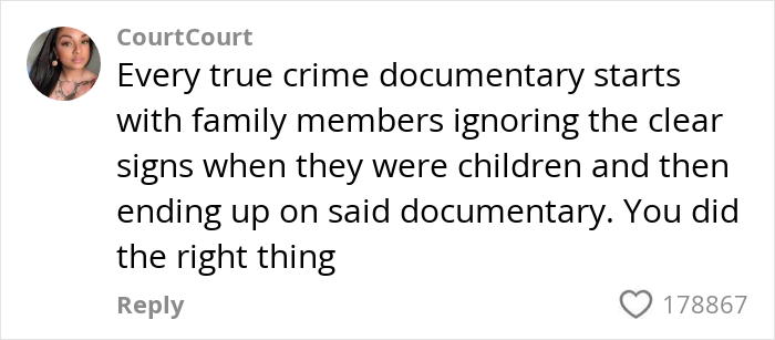Comment on social media post about the painful choice to remove a mentally ill daughter from the home, supporting the difficult decision.