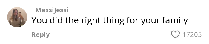 Comment on social media by user Messijessi supporting a mom's painful choice to remove her mentally ill daughter from home.