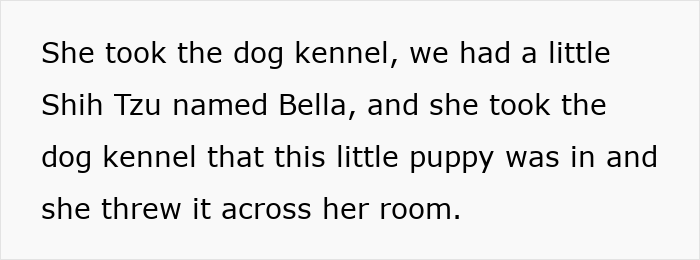 Text showing a mother explaining why she made the painful choice to remove her mentally ill daughter from the home.