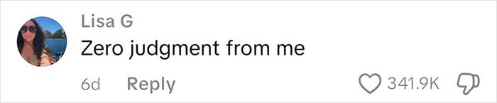 Screenshot of a social media comment by Lisa G saying zero judgment regarding a mom's choice about her mentally ill daughter.