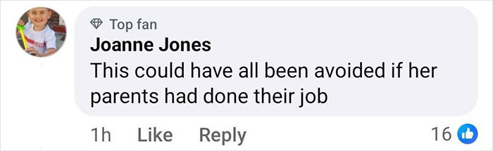 Social media comment by user Joanne Jones expressing criticism related to Madeleine McCann's disappearance theory.