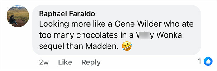 Comment about Nicolas Cage in a fat suit on set of a new biopic about legendary football coach John Madden. Comment about Nicolas Cage in a fat suit on set of a new biopic about legendary football coach John Madden.