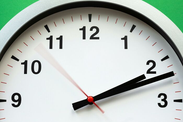 Close-up of a clock with second hand moving, symbolizing one Mississippi timing and counting countries concept.